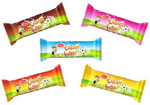 Cream Football Biscuits