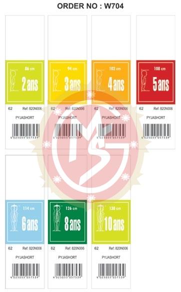 Garment Size Tags