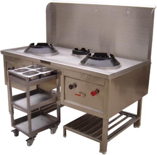 Continental Chineese Cooking Range with Masala Trolley