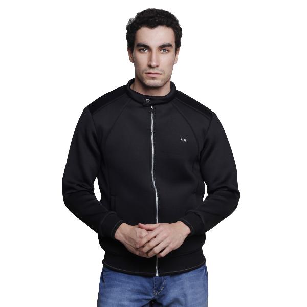 MSG Black Solid Casual Jackets