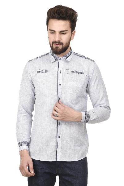 MSG Grey Designer Slim Fit Shirt