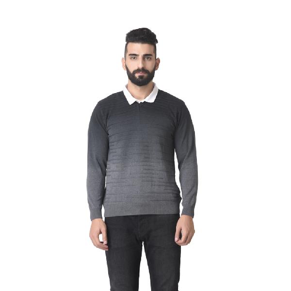 MSG Grey V Neck Sweater