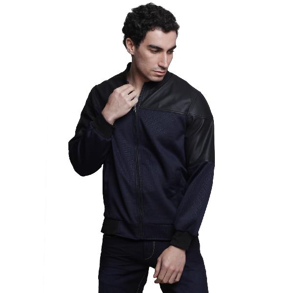 MSG Navy Solid Casual Jackets