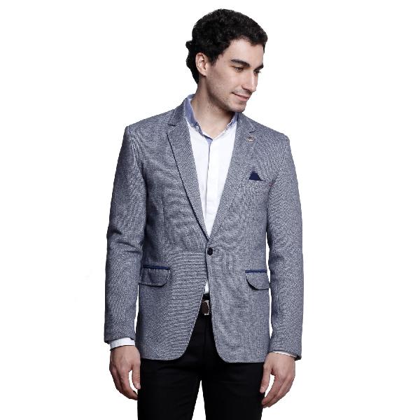 MSG Navy Solid Party Wear Blazers