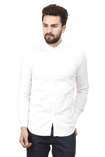 MSG White Casuals Regular Fit Shirt