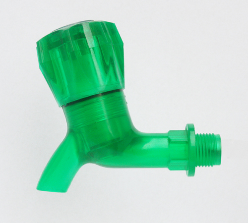 Transparent Short Body PVC Tap, Color : Green