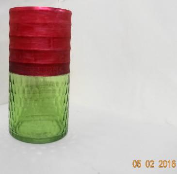 1005 Double Colored Glass Flower Vase