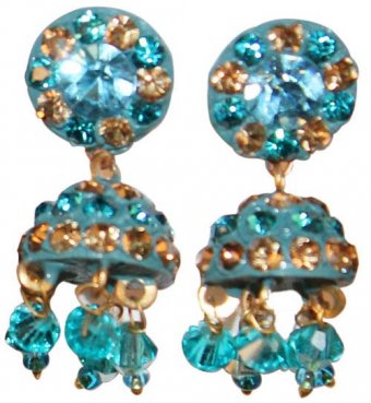 Lakh Jhumki Small Turquoise