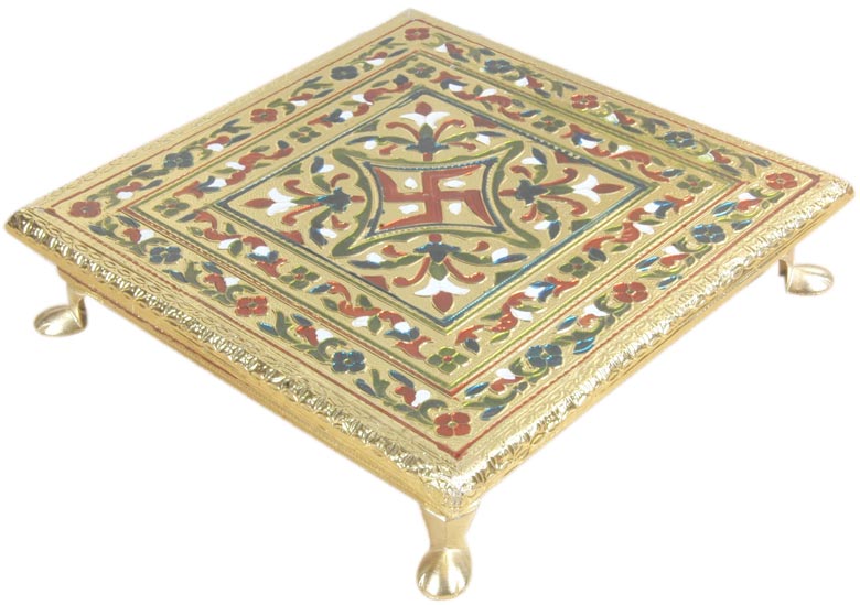 Brass Meena Pooja Bajot 10x10