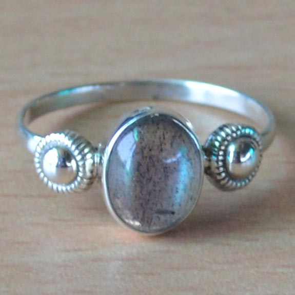 1.4Gm Labradorite Gemstone 925 Sterling Silver Ring