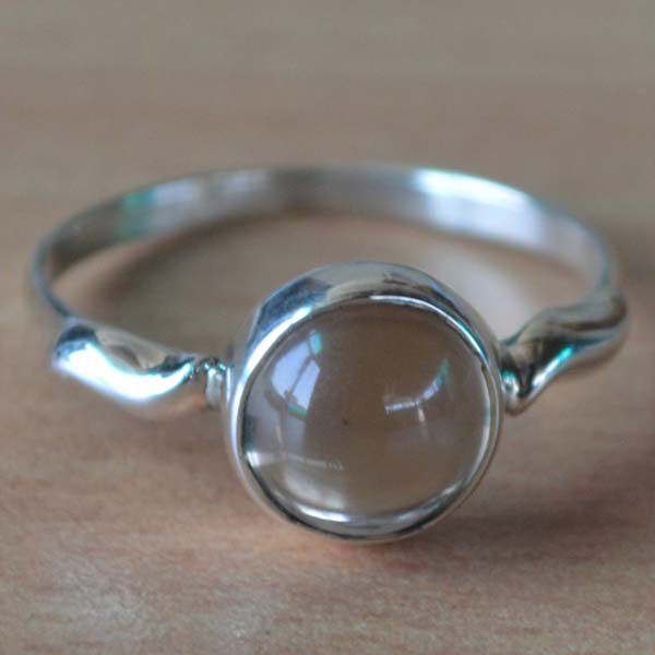 Smokey Gemstone 925 Sterling Silver Ring