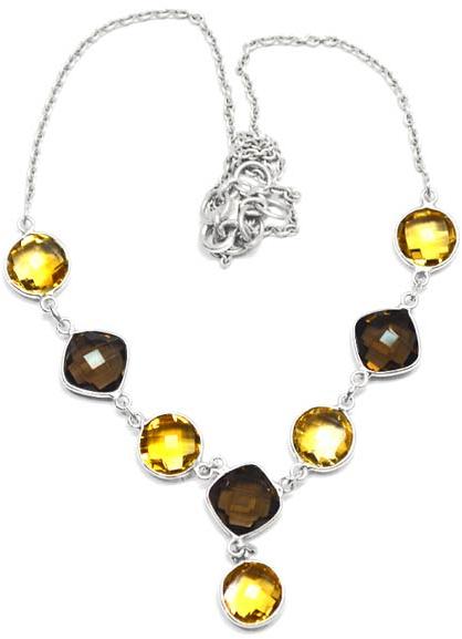 Smokey Topaz & Citrine Necklace