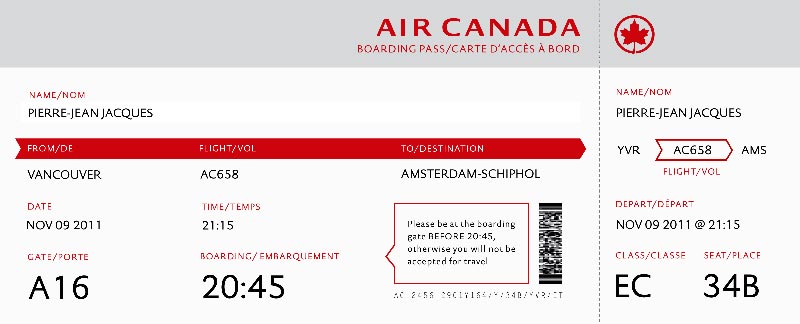 Printed Boarding Passes