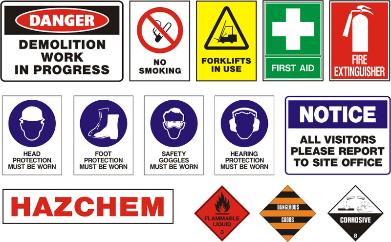 Safety Signs Stickers