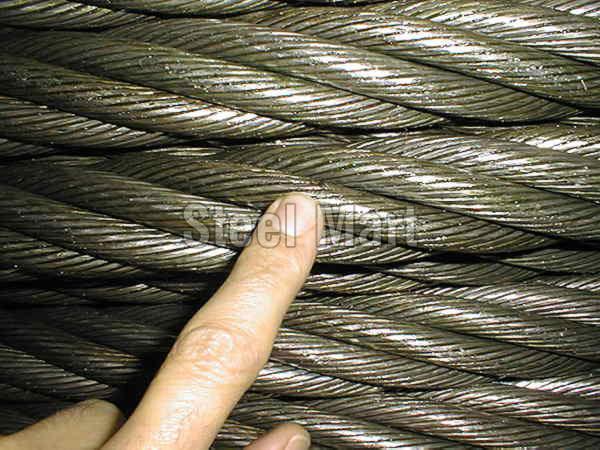 Steel Wire Ropes, Size : 4mm to 200mm, 6mm to 100mm