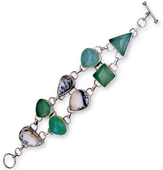 Silver Gemstone Bracelet Sgb-010