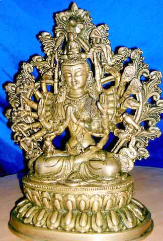 Brass Chandi Devi statue