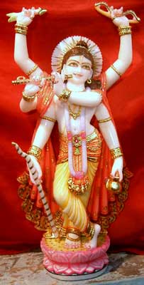 Marble Krishna Statue - 01