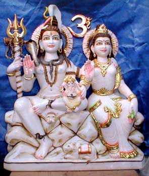 Marble Shiv Parivar Statues - 04
