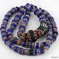 chevron glass beads