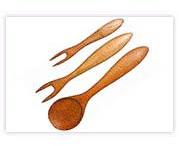 Wooden Kitchen Forks WKA-004