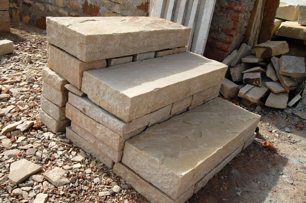 Desert Sandstone Block Steps