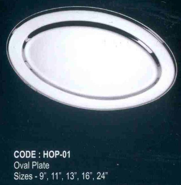 Stainless Steel Oval Plates