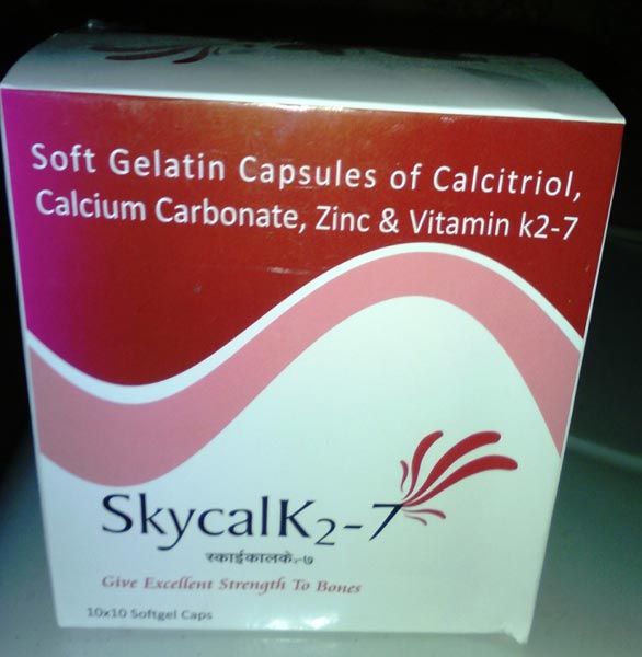 SkyCal K2-7 Capsules, for Medication Use, Packaging Type : Plastic Packets