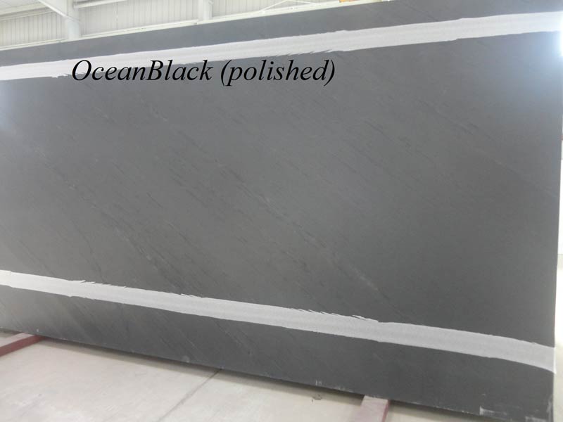 Ocean Black Polished Quartzite Tiles