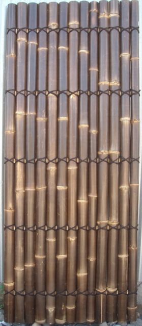 Half Round Black Bamboo