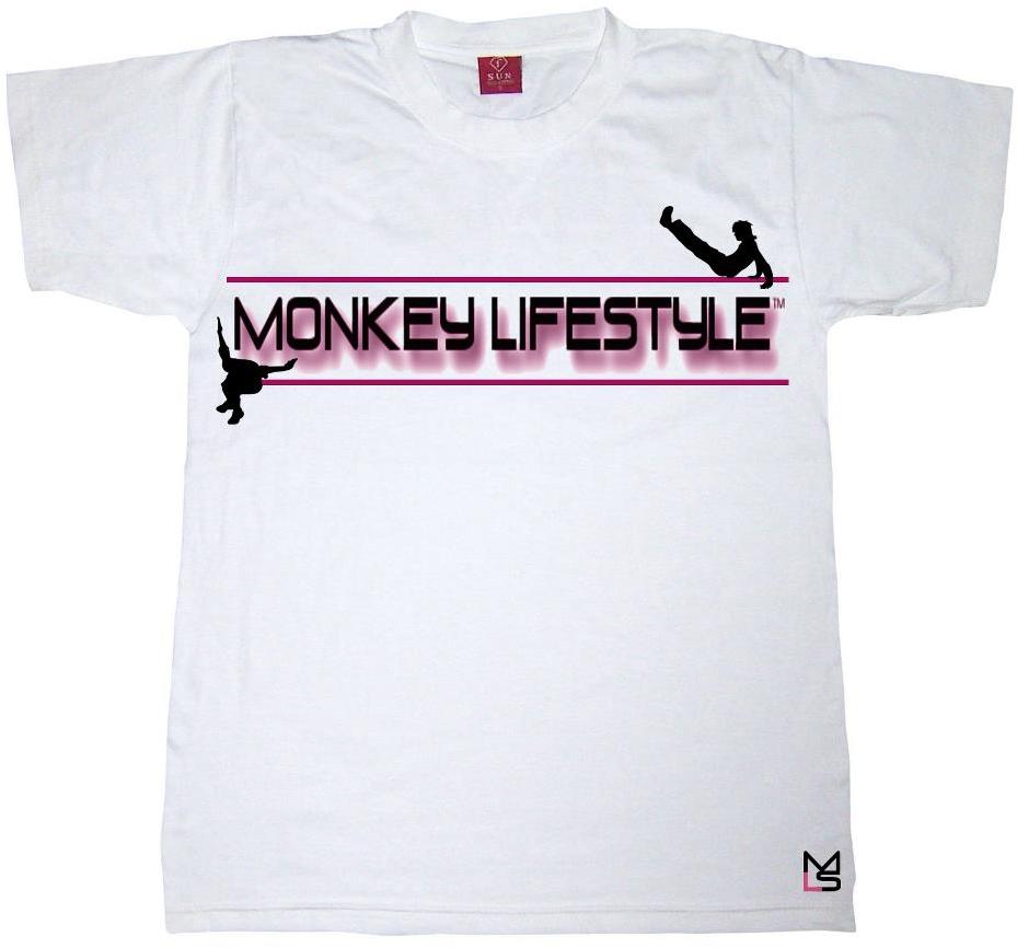 Monkey Lifestyle Printed Cotton Round Neck T-Shirts, Size : L, M, XL