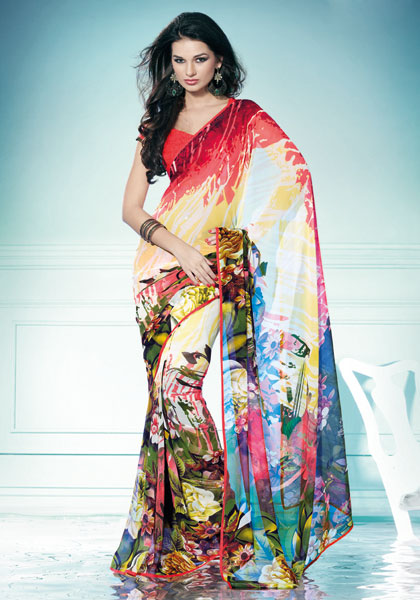 GoodIndianSuppliers Designer Printed Saree Collection