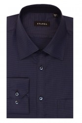 Stanza Evening Shirts for Men, Micro Blue Check Shirt