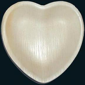 Areca Leaf Heart Shaped Plates