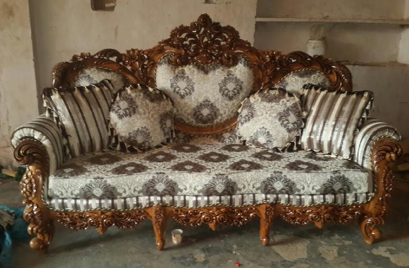 Wooden carved sofa