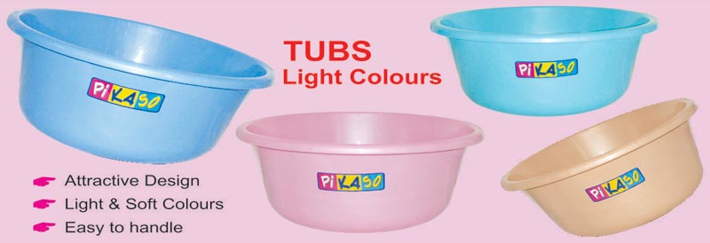 Tub Light Color Plastic Tubs