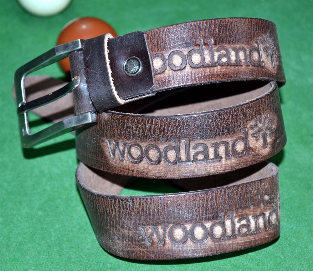 Belt with Letters Embossing