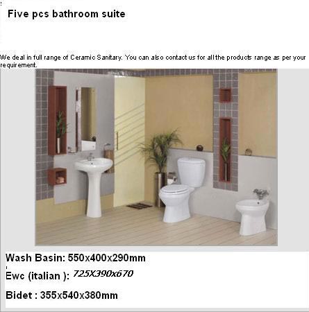 5 Pcs Bathroom Suite