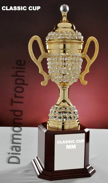 Diamond Beaded Cup Trophy