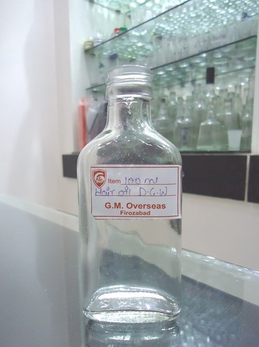 Cylindrical 100ml Hair Oil Glass Bottles