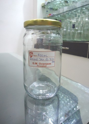 400ml Pickle Round Glass Jar, Color : Clear Transparent