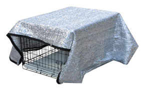 SILVER MESH TARP FOR DOG CAGE