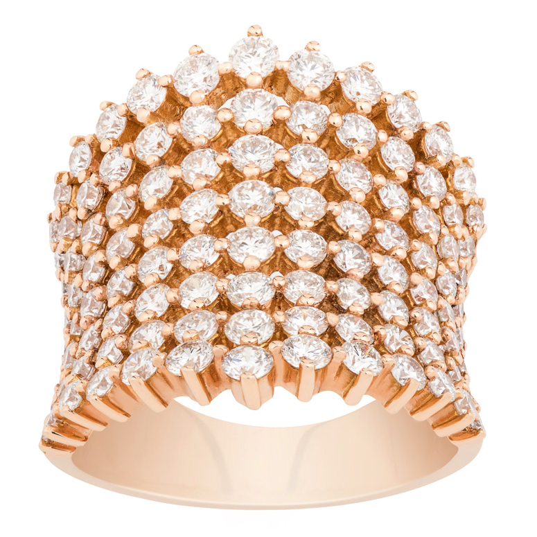 Fashionable Diamond Mesh Ring