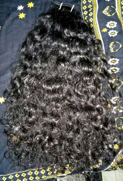 Machine Weft Natural Curly Virgin Hair