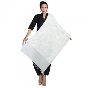 Embroidered White Shawls