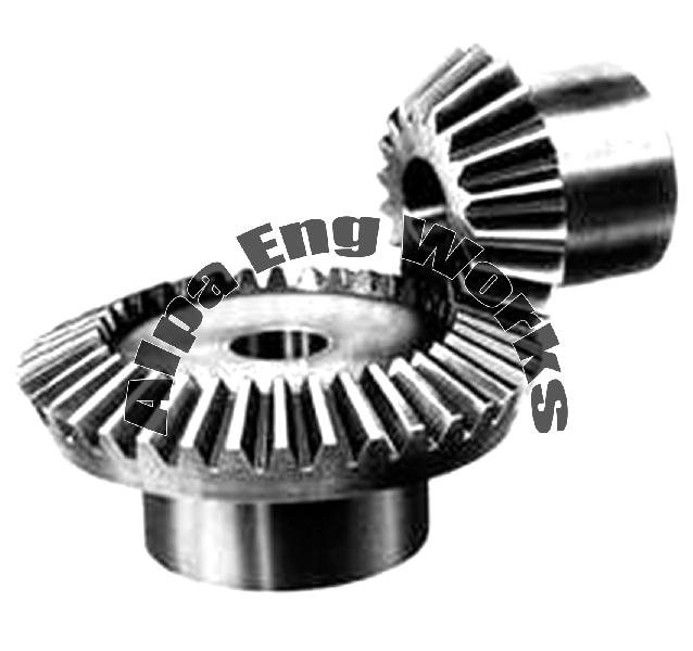 Round Polished Cast Iron Straight Bevel Gears, for Automobiles, Industrial Use, Color : Silver