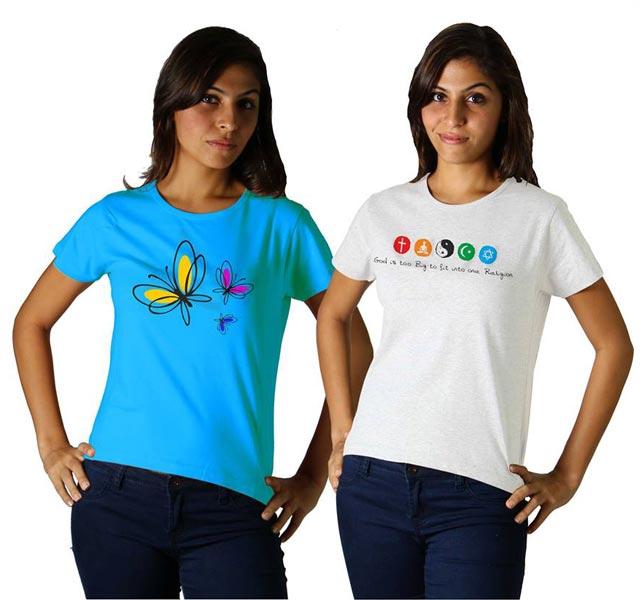 Ladies Round Neck T Shirts