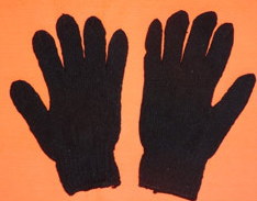 Black Knitted Hand Gloves