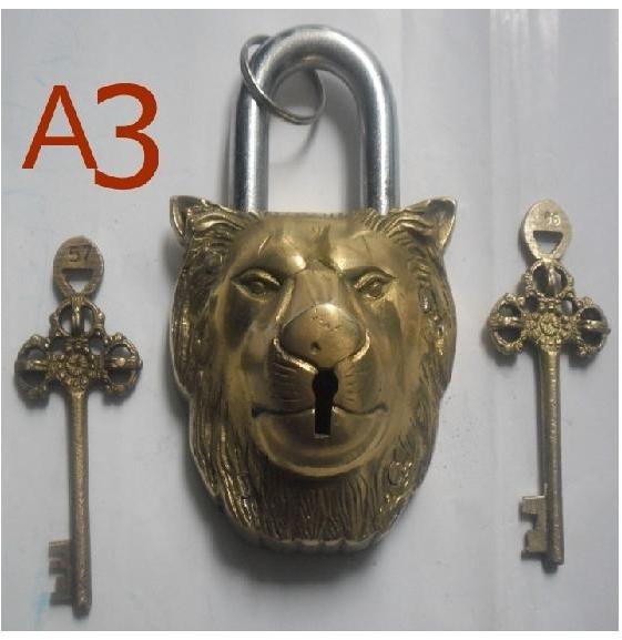 Brass Antique Lion Lock