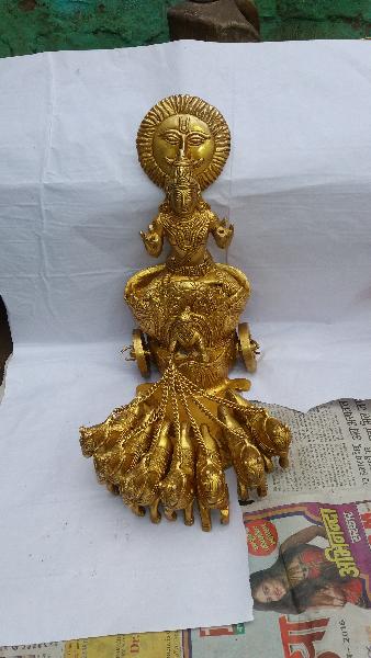 Brass Sun God Statue